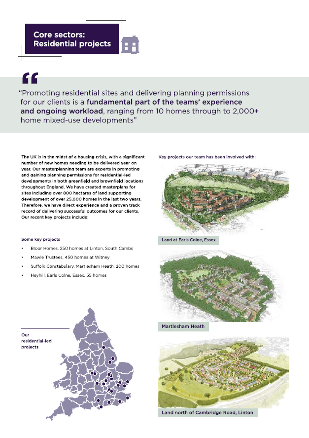 Residential led projects