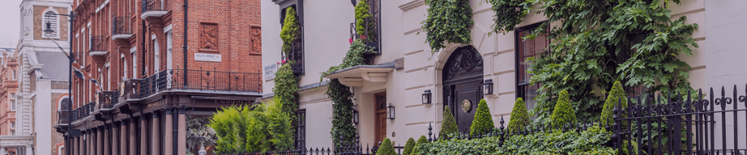 Luxurious street in London