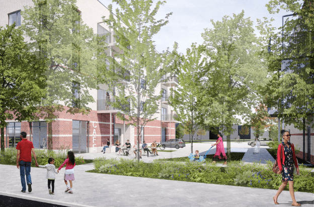 CGI mock up of Buchan Street local centre