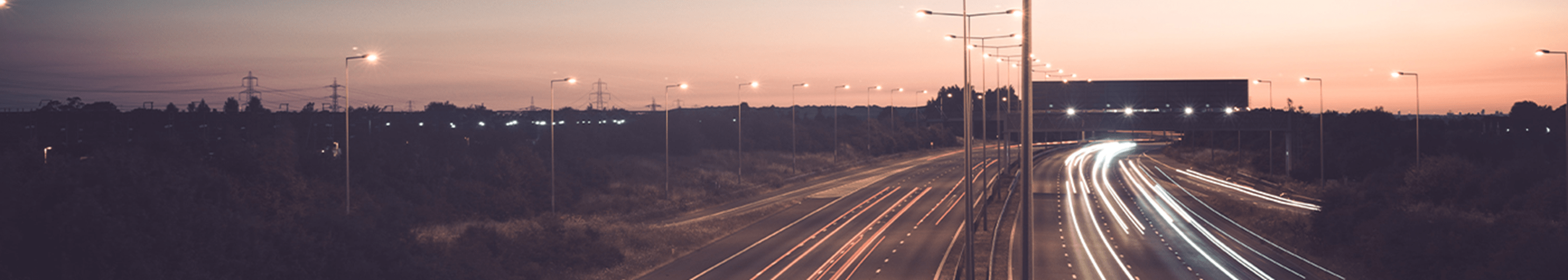 Time-lapse capture of a motorway