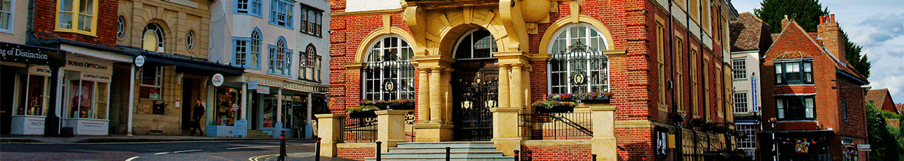 Marlborough town hall and high street