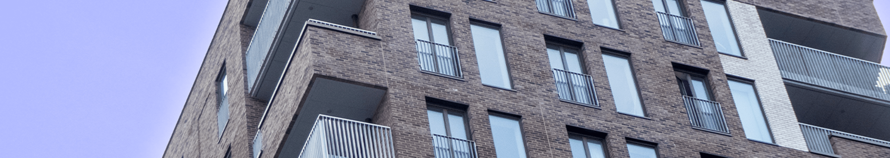 A tower of new build flats located in London