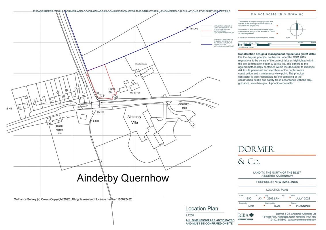  bedroom development plot, Land To The North Of The B6267, Ainderby Quernhow YO7 - Sold